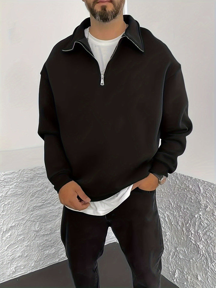 Gideon | Krage Halv-Zip Sweatshirt