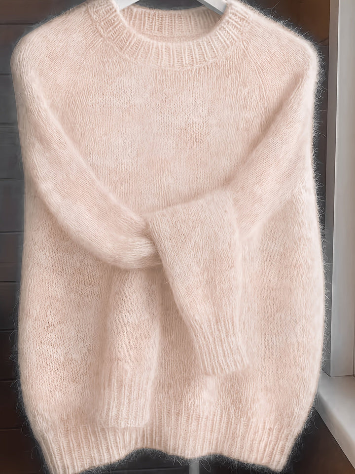 Juliana | Mjuktexturerad Rundhalsad Tröja