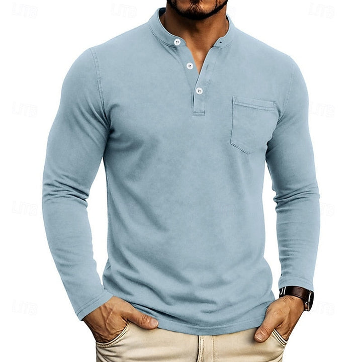 Owen | Klassisk Henley Långärmad Skjorta