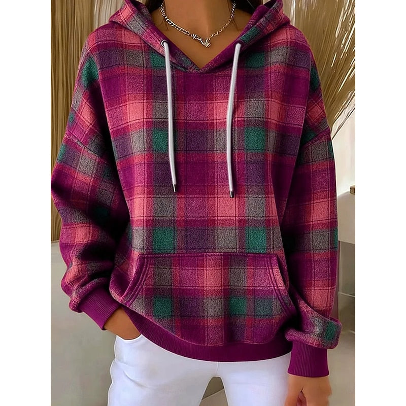 Annette | Mysig Rutig Hoodie