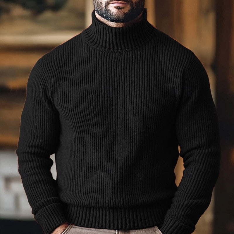 Dean | Ribbade Turtleneck Tröja