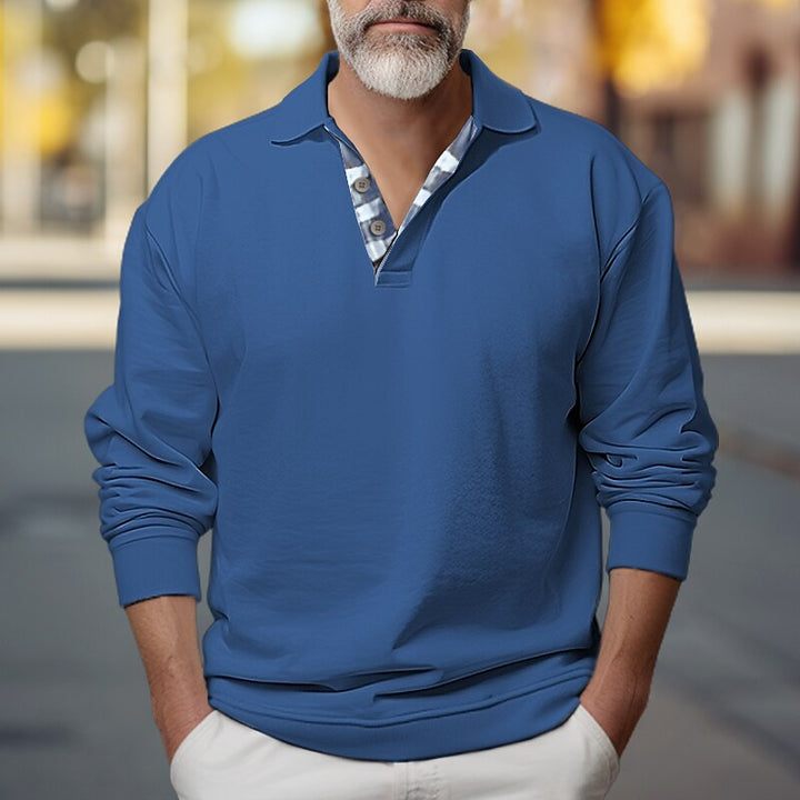 Landon | Polo-Krage Sweatshirt
