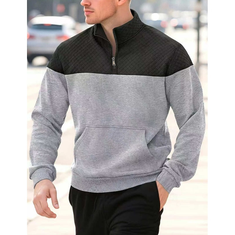 Harvey | Färgblock Quarter-Zip Pullover