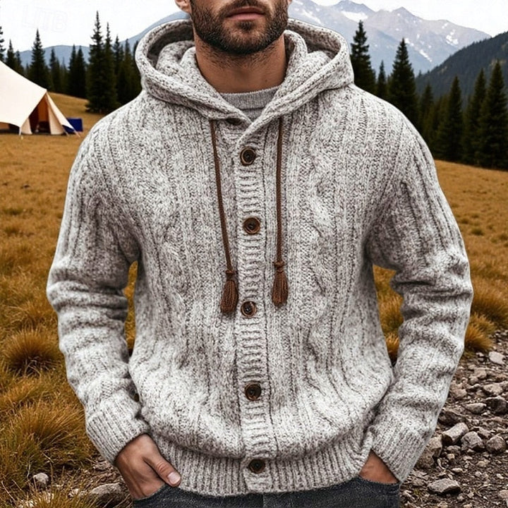Hartley | Kabelstickad Huva Cardigan