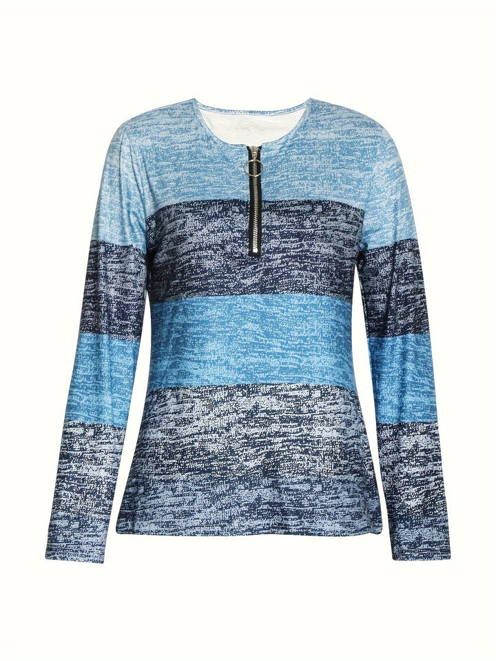 Marissa | Färgblock Quarter-Zip Topp