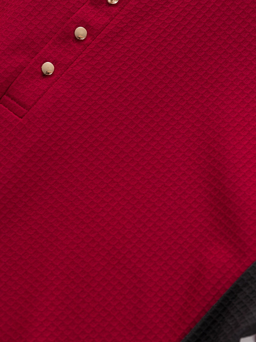 Sawyer | Texturerad Kontrast Henley Skjorta