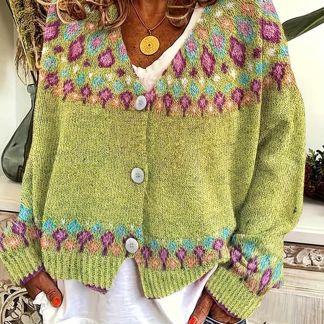 Maribel | Fair Isle Stickad Cardigan