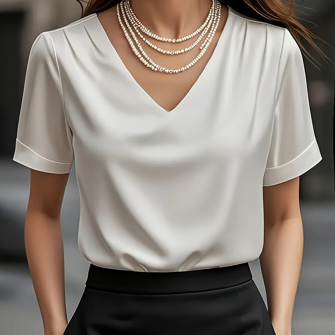 Katherine | Draperad V-ringad Blus