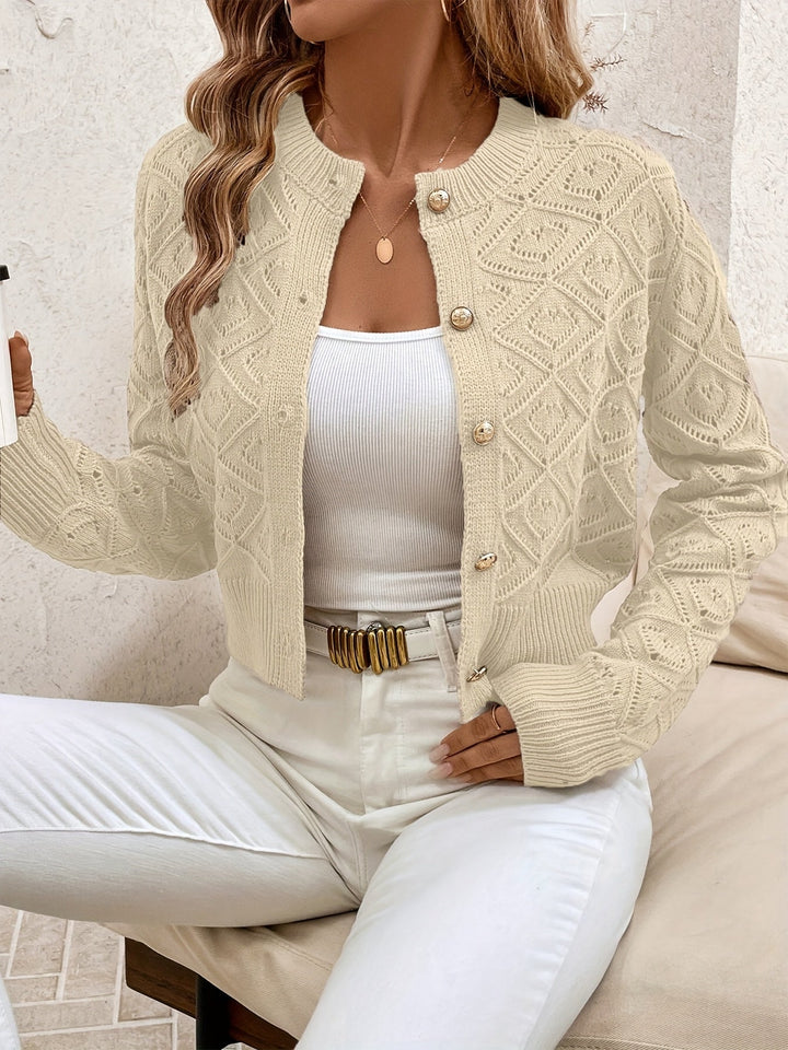 Loretta | Texturerad Knapp-Front Kofta