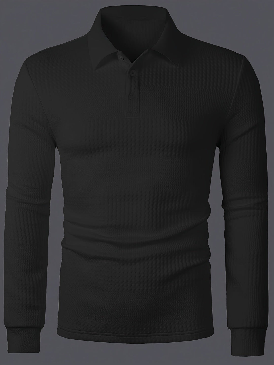 Clifford | Texturerad långärmad polo