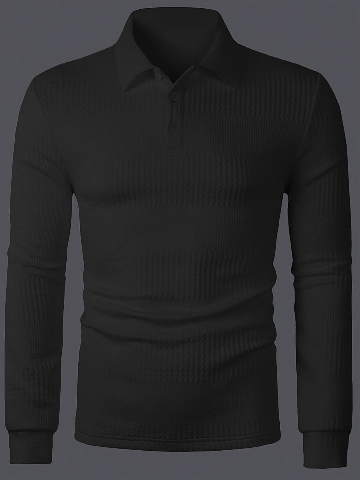 Clifford | Texturerad långärmad polo