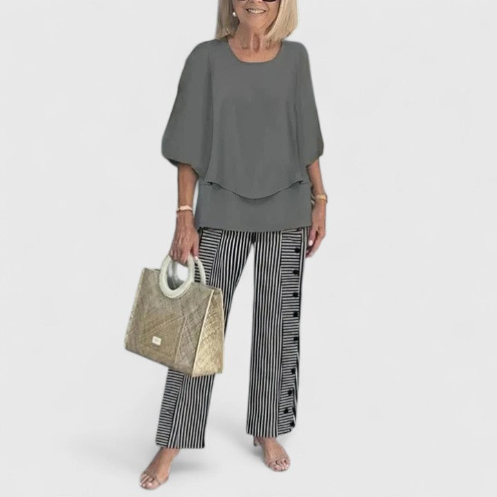Jacqueline | Sofistikerad Löst Tvådelat Set