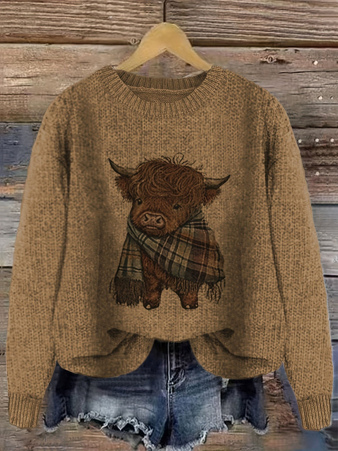 Bonnie | Mysig Highland Ko Pullover