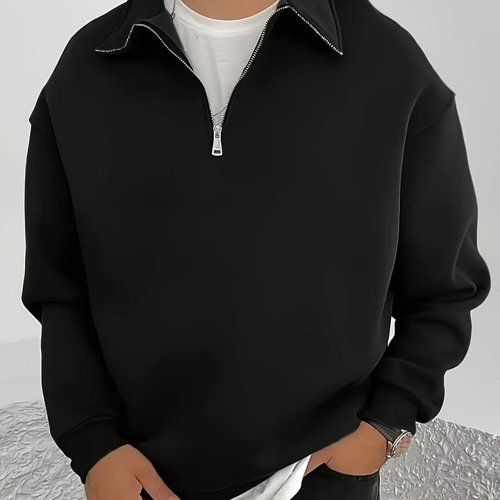 Gideon | Krage Halv-Zip Sweatshirt