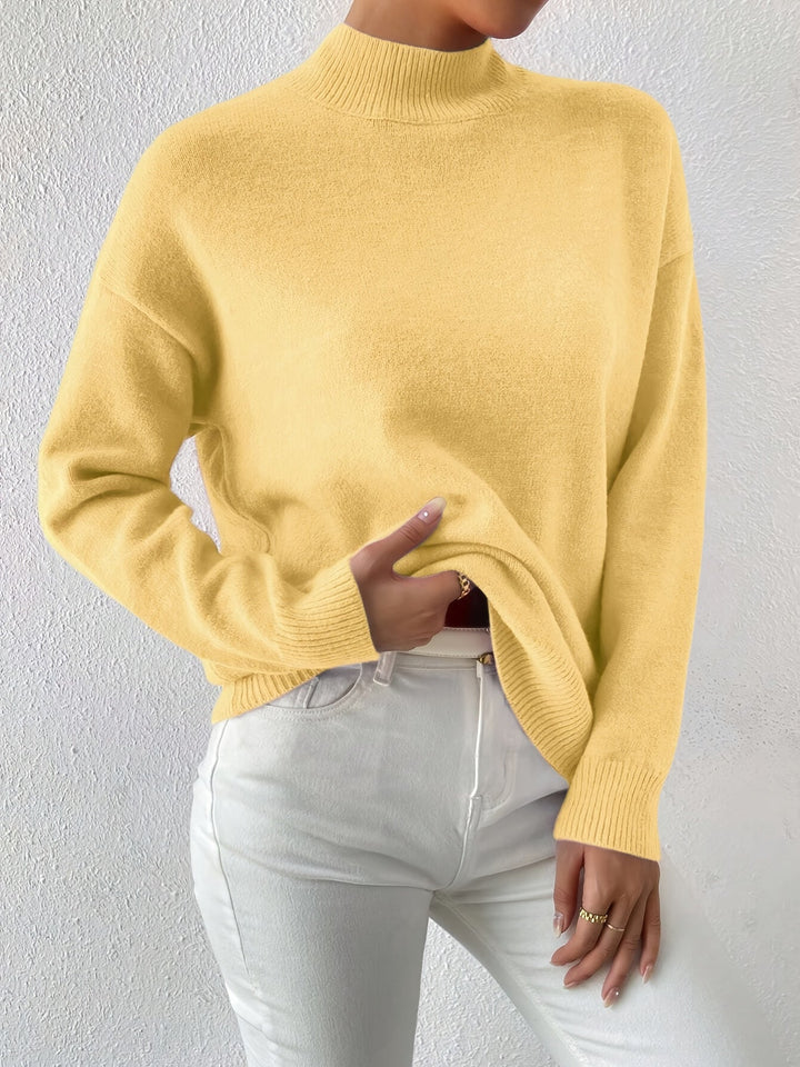 Simone | Avslappnad Mock Neck Jumper