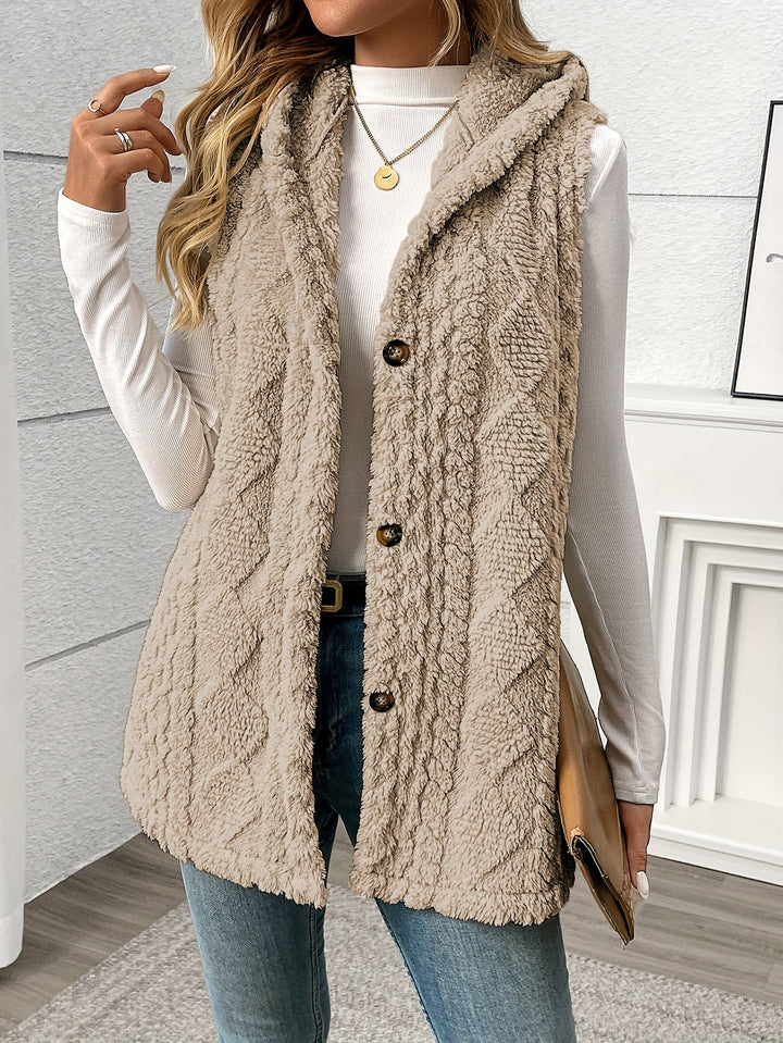 Coralie | Texturerad Hooded Gilet