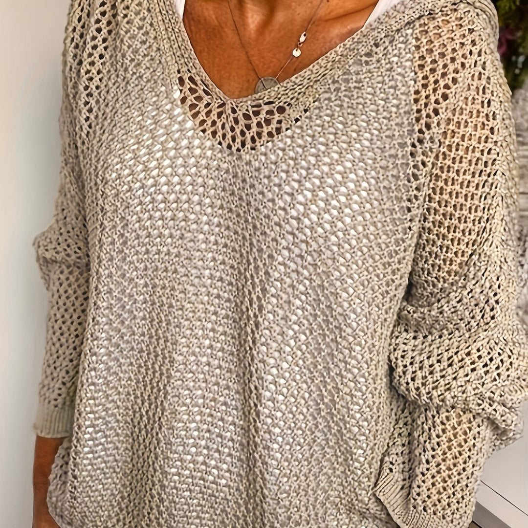 Fleur | Öppen Stickad Huvtröja