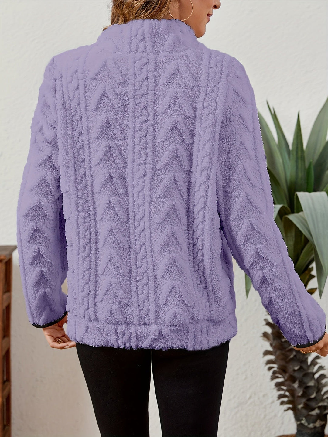 Thea | Texturerad Halv-Zip Pullover