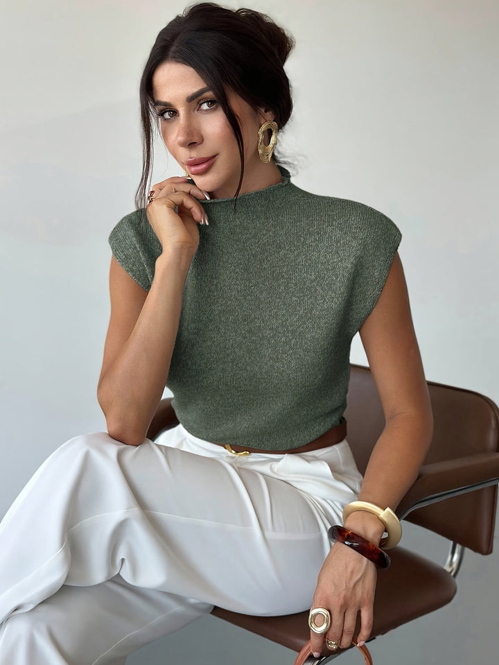 Tamsin | Mock Neck Topp med Kappärmar