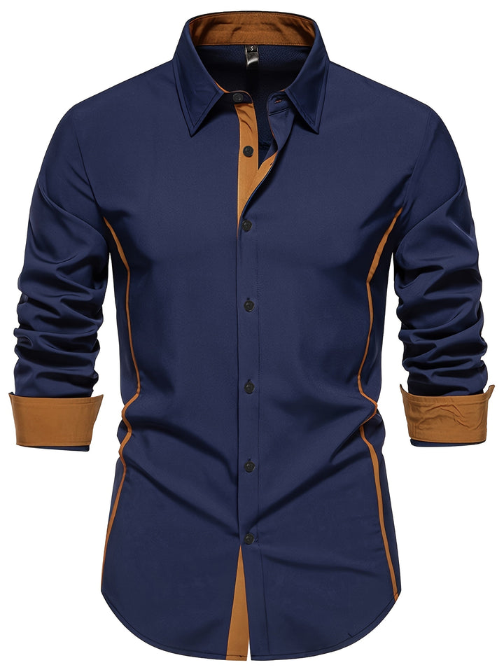 Damon | Kontrast-Trim Slim Fit Skjorta