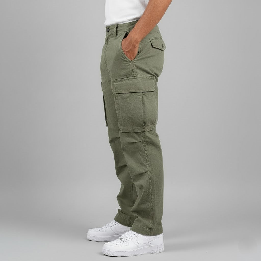 Dennis | Streetwear Avslappnad Passform Cargo Byxor