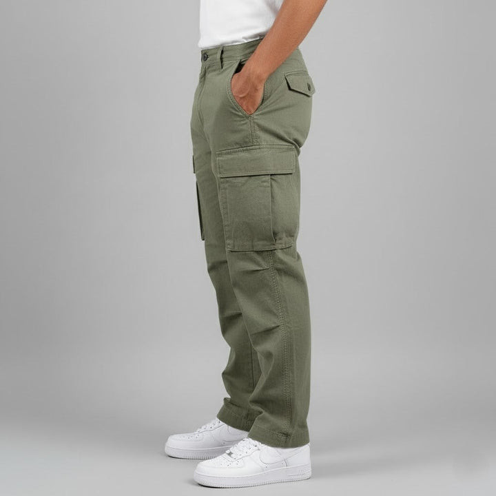 Dennis | Streetwear Avslappnad Passform Cargo Byxor