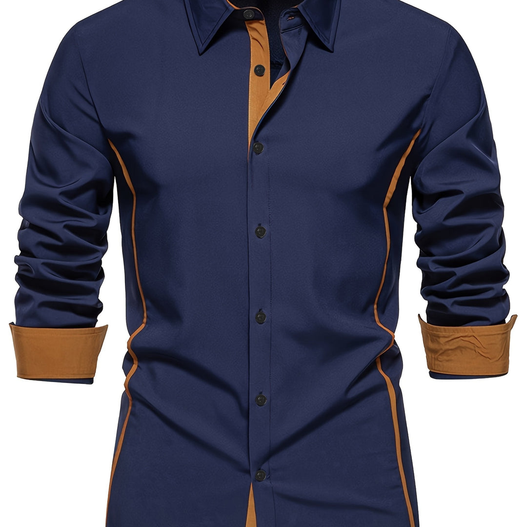 Damon | Kontrast-Trim Slim Fit Skjorta