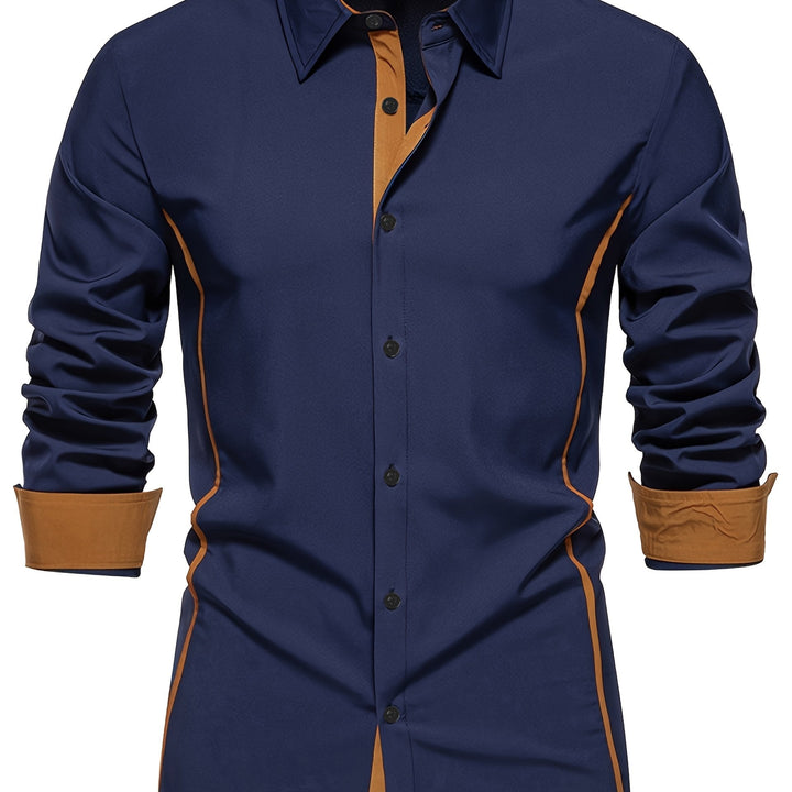 Damon | Kontrast-Trim Slim Fit Skjorta