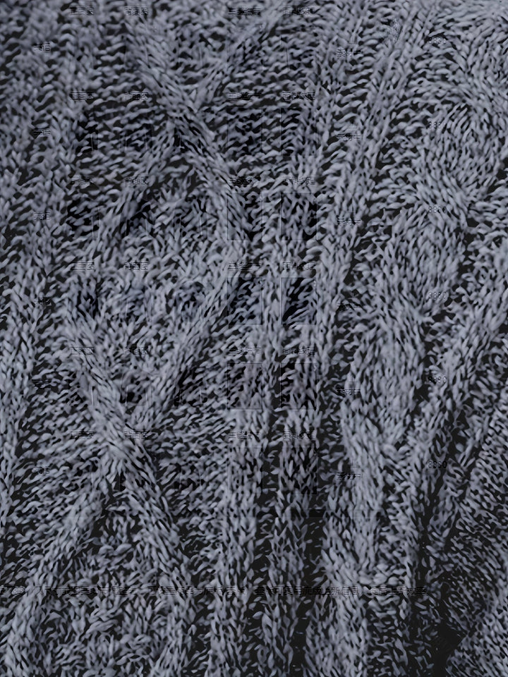 Edmund | Texturerad Ståkrage Zip Cardigan