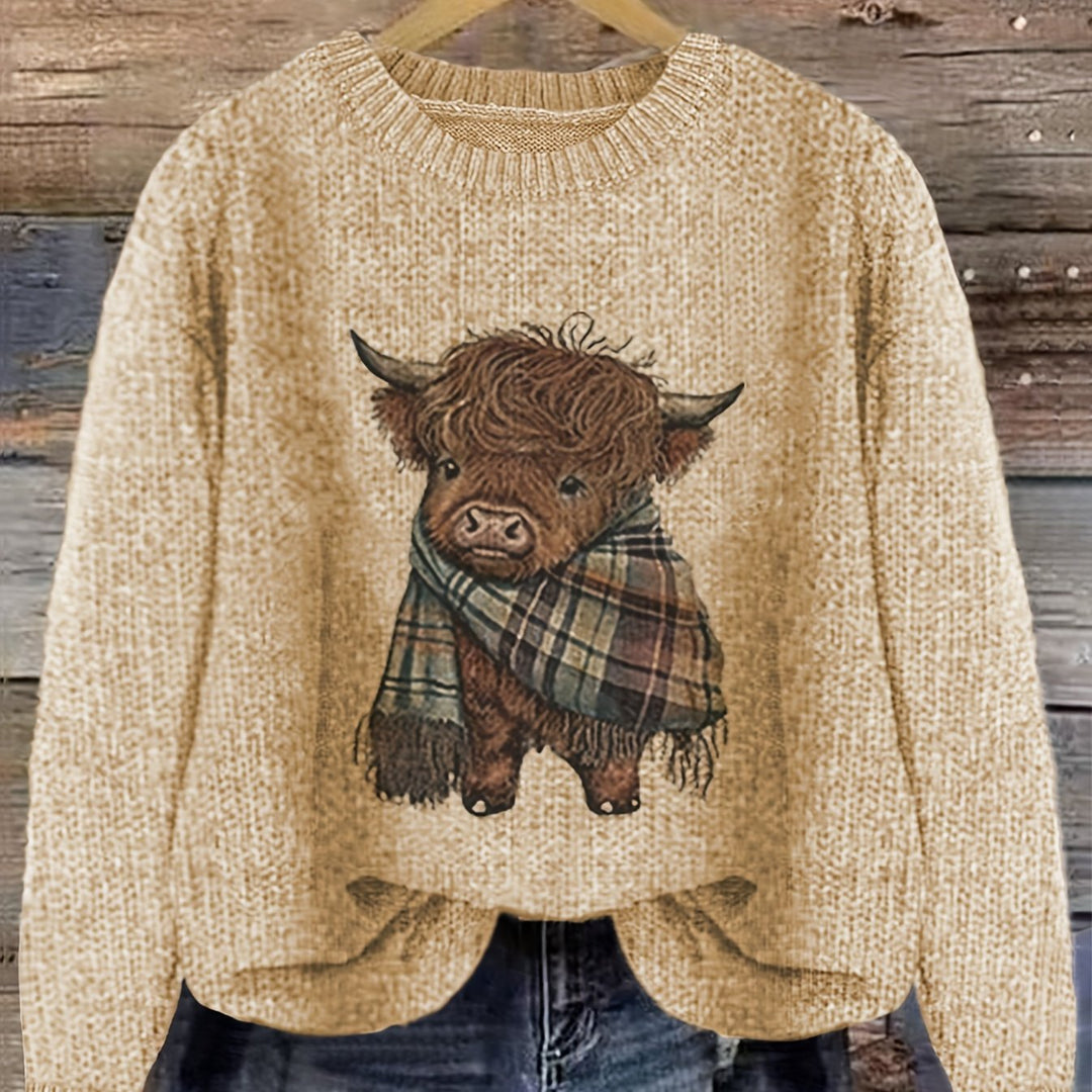 Bonnie | Mysig Highland Ko Pullover