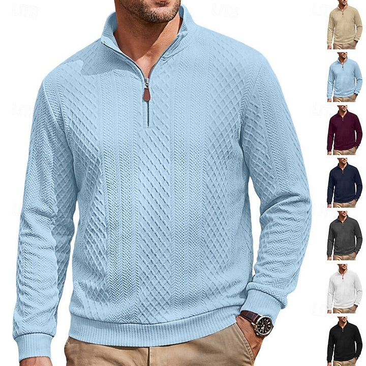 Graham | Texturerad Quarter-Zip Pullover