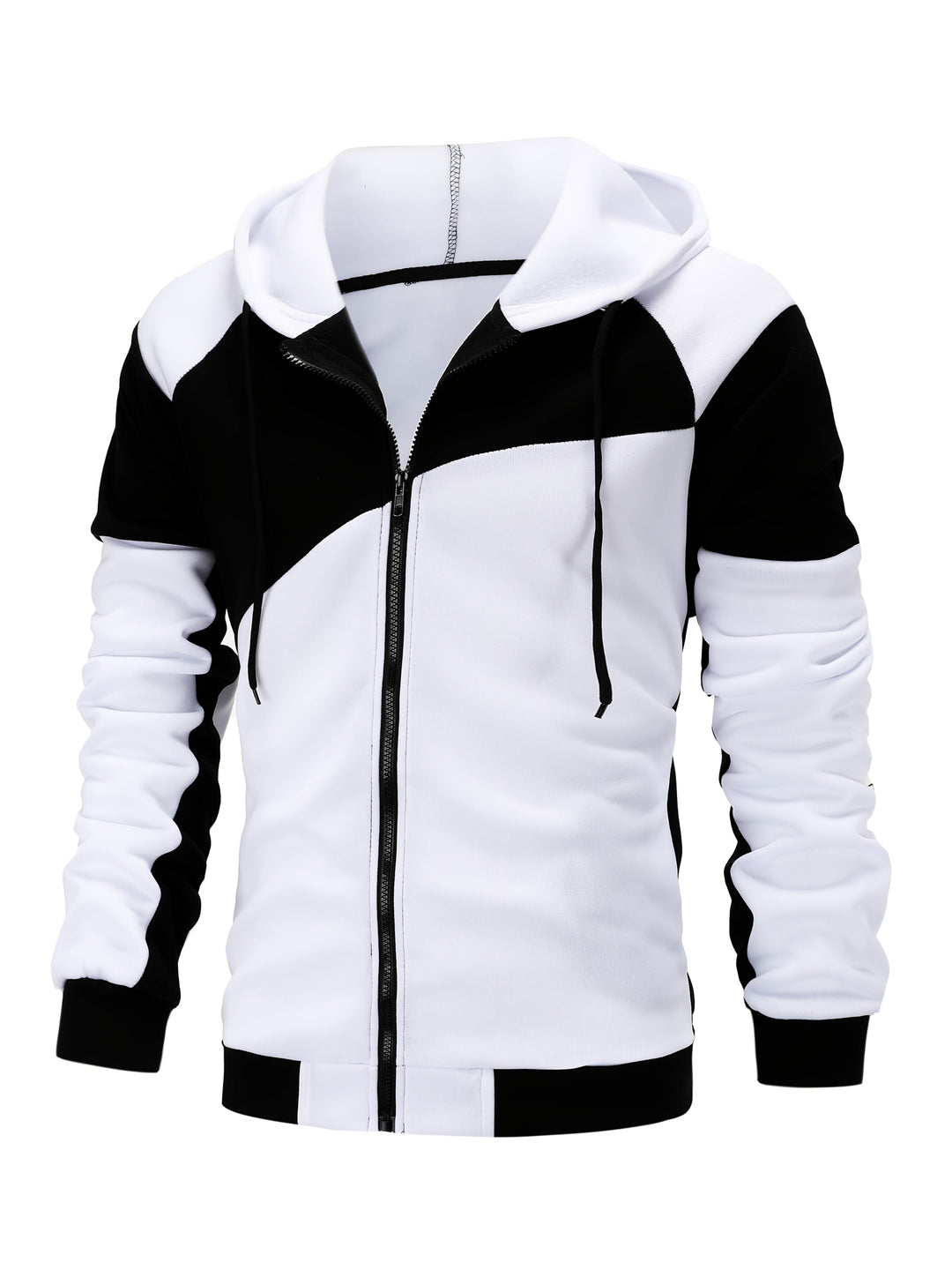 Xavier | Färgglad Block Zip-Up Hoodie-jacka