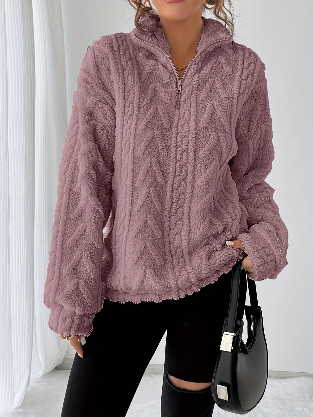 Susanna | Mysig Texturerad Sweatshirt