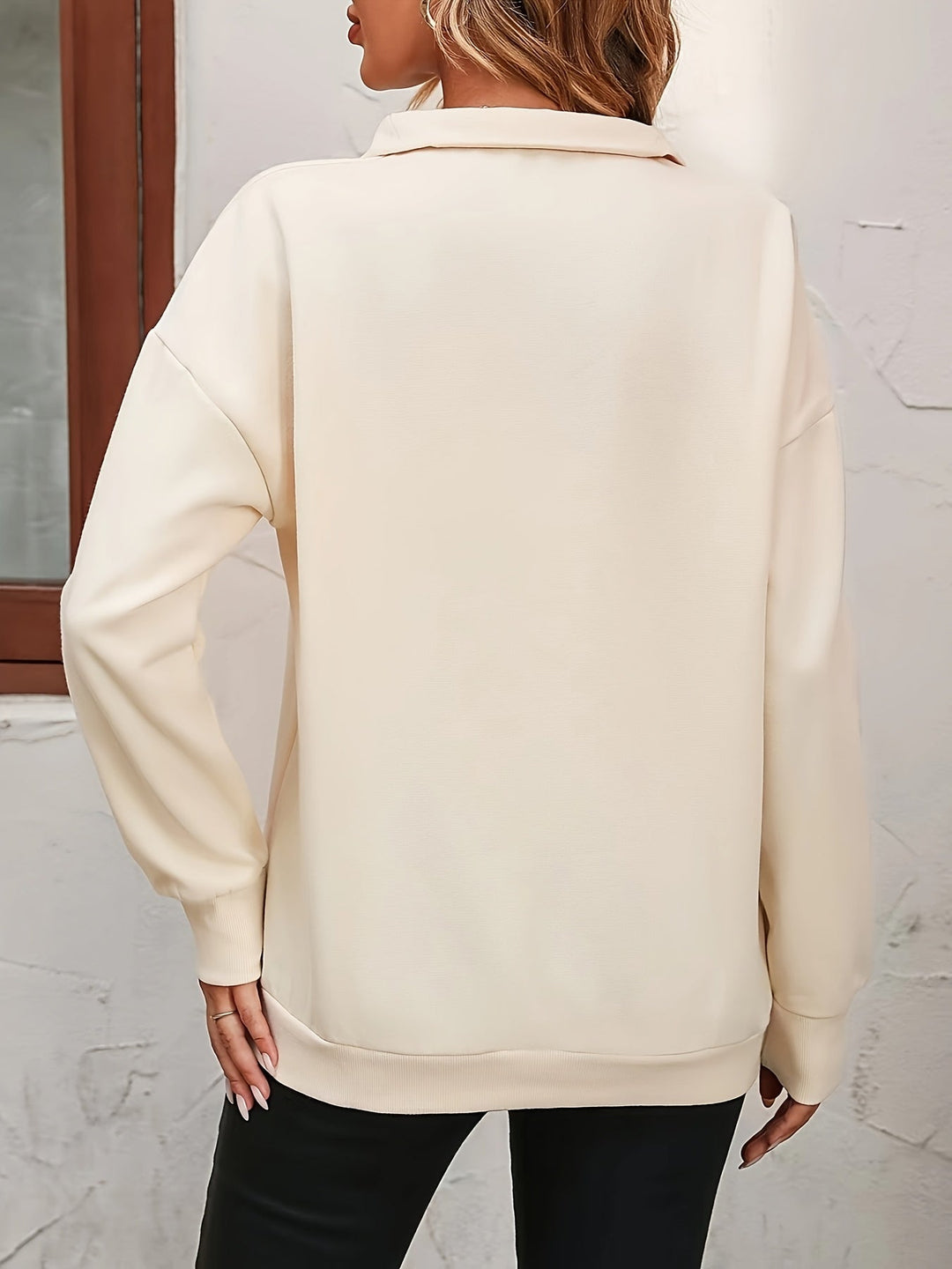 Elsie | Avslappnad Halv-Zip Sweatshirt