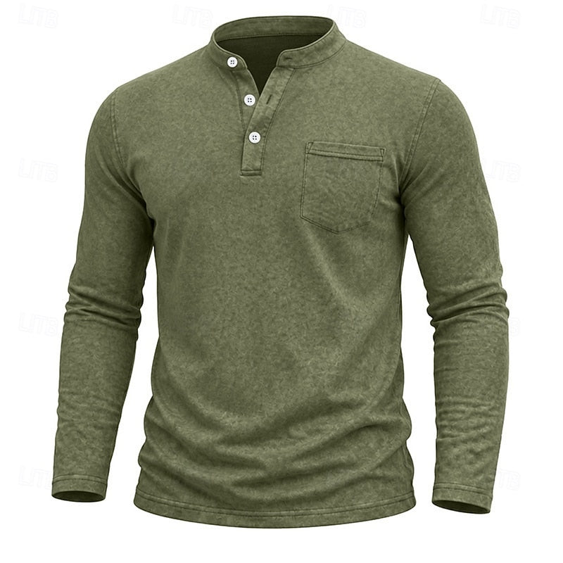 Owen | Klassisk Henley Långärmad Skjorta