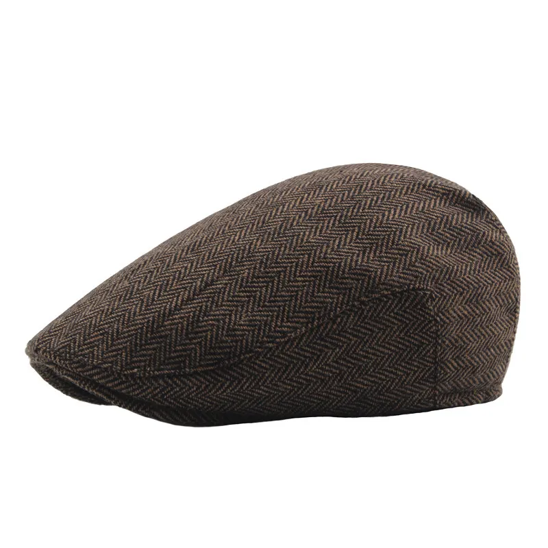 James | Klassisk Herringbone Stitch Flat Cap