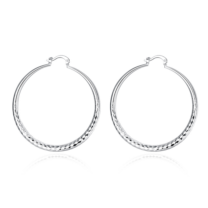 Renata | Texturerade Statement Hoop Örhängen