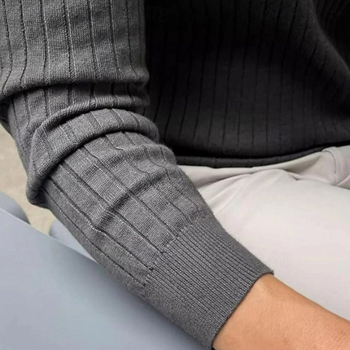 Declan | Ribbad Henley Jumper