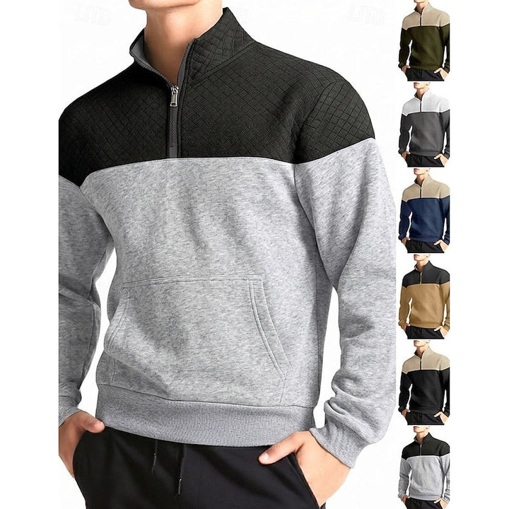 Harvey | Färgblock Quarter-Zip Pullover