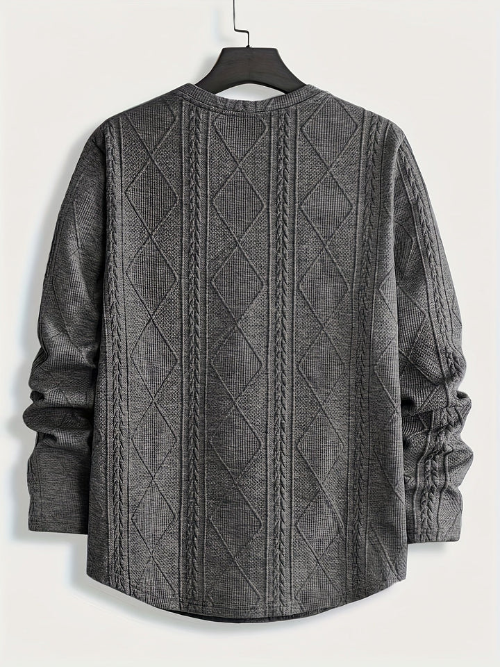Clifford | Texturerad Stickad Långärmad Topp
