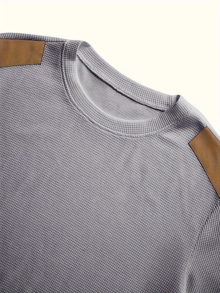Oliver | Elbow-Patch Vaffelstickad Jumper
