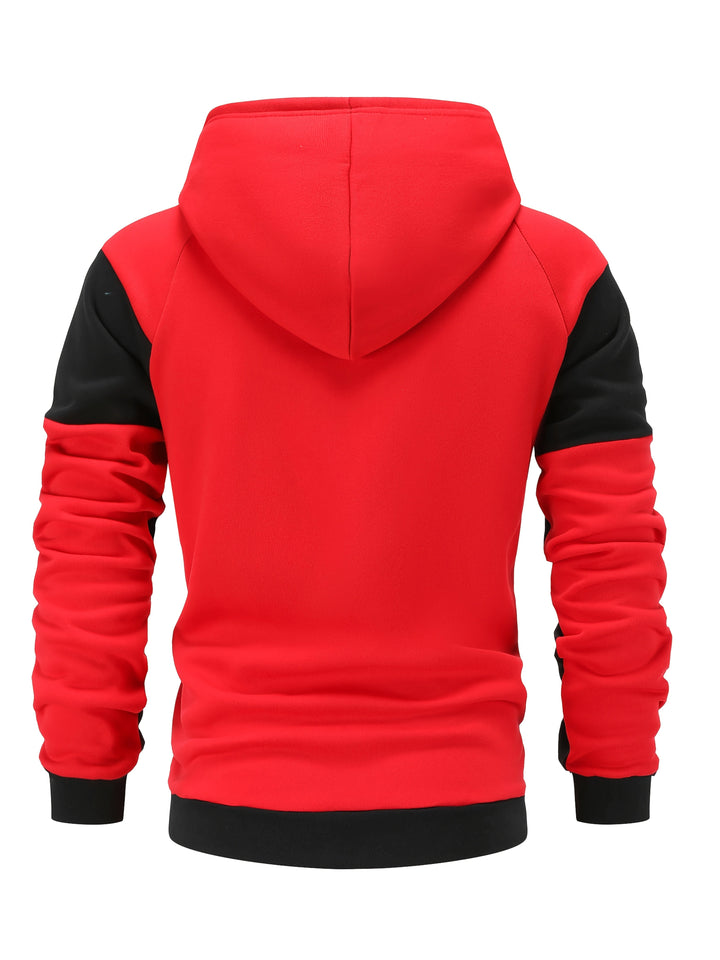 Xavier | Färgglad Block Zip-Up Hoodie-jacka