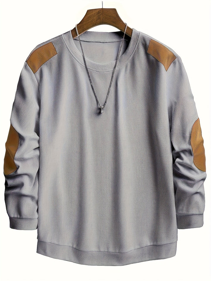 Oliver | Elbow-Patch Vaffelstickad Jumper