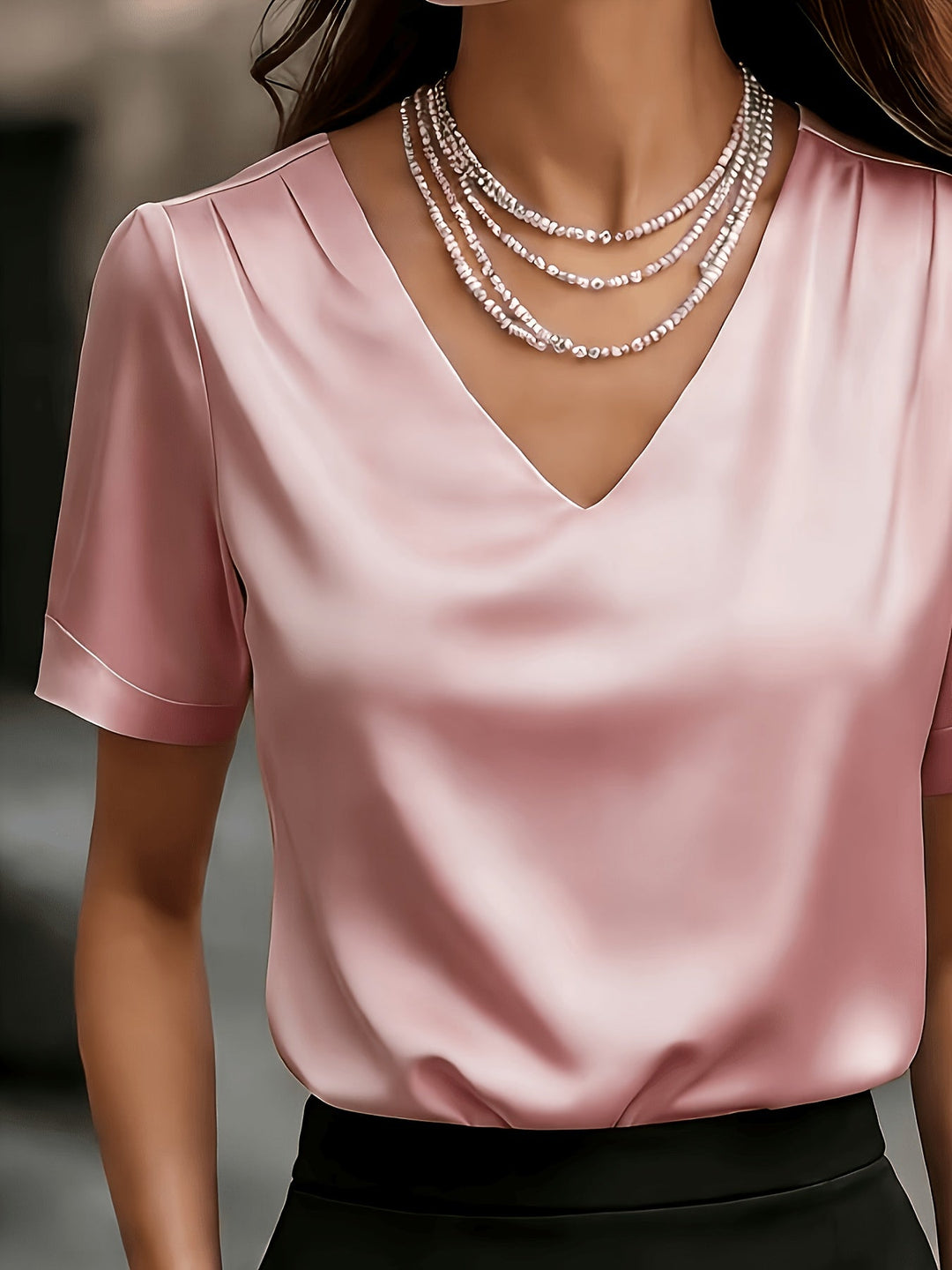 Katherine | Draperad V-ringad Blus