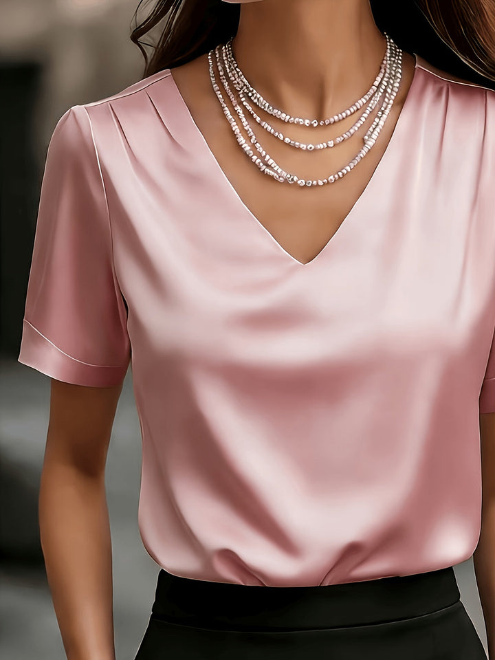Katherine | Draperad V-ringad Blus