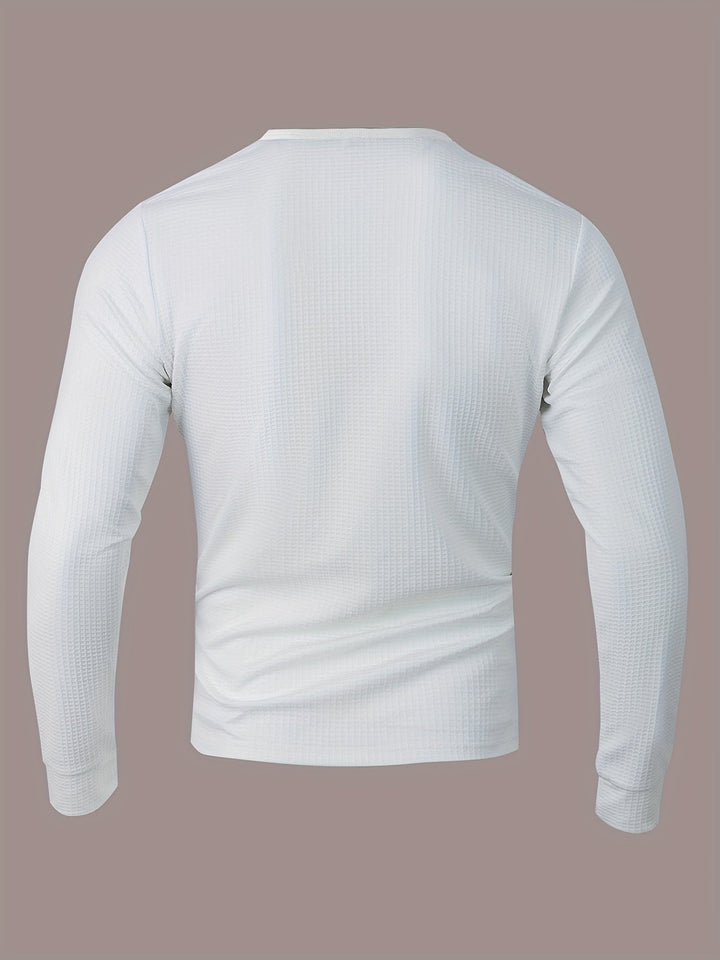 Sawyer | Texturerad Kontrast Henley Skjorta