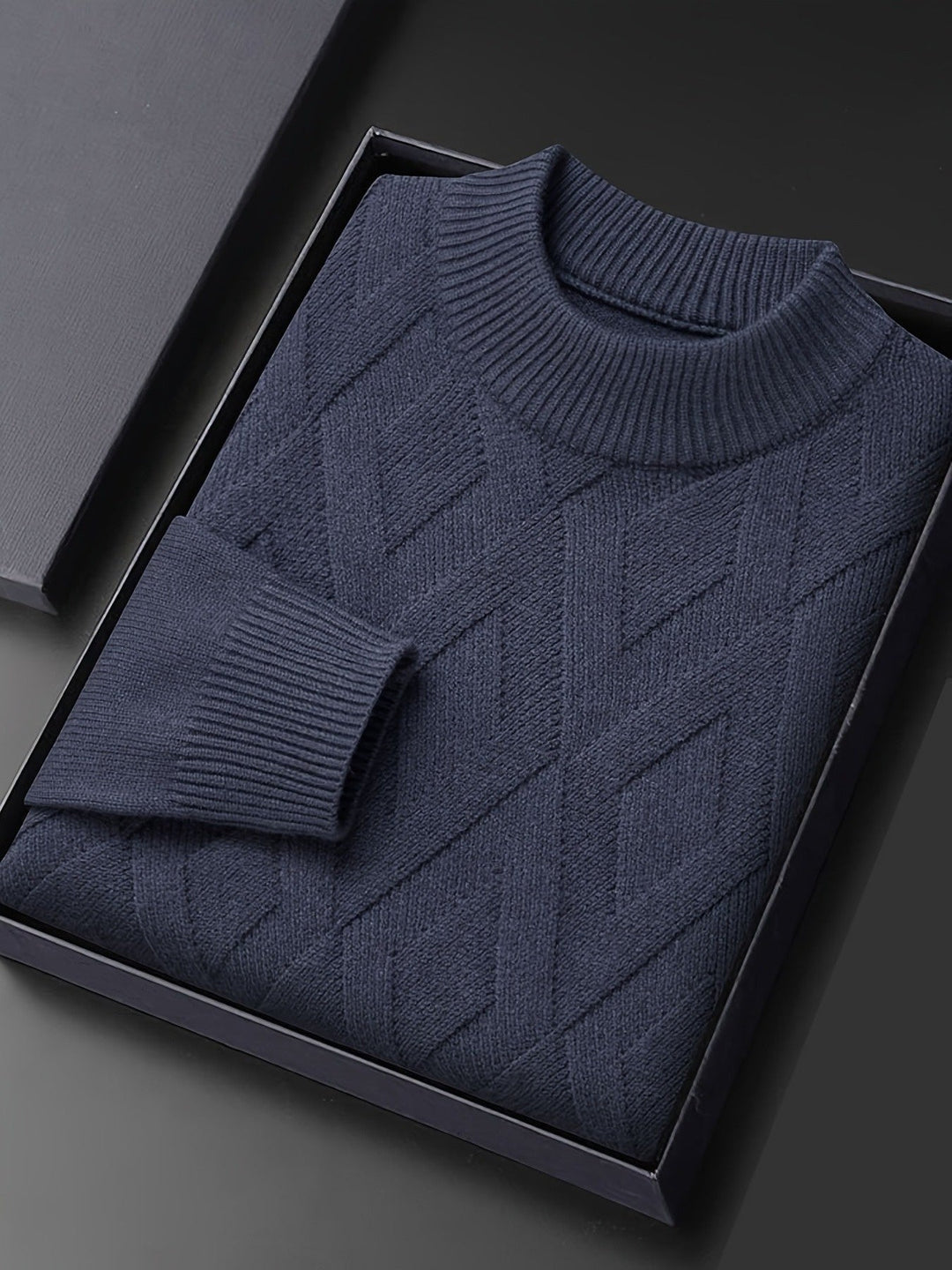 Leland | Texturerad Mock-Neck Jumper