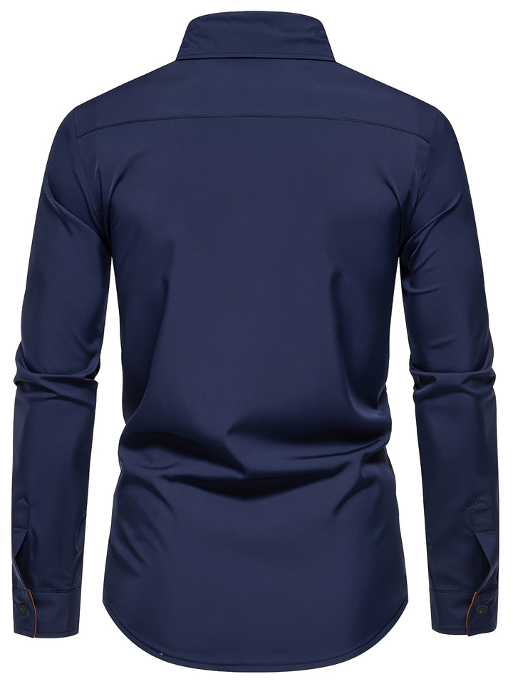 Damon | Kontrast-Trim Slim Fit Skjorta