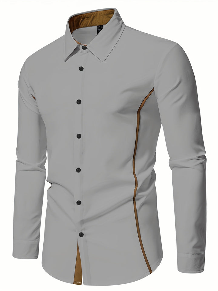 Damon | Kontrast-Trim Slim Fit Skjorta