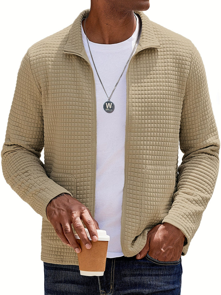 Tobias | Texturerad Zip-Up Jacka